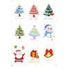 Árbol de Navidad, Decoraciones de Atmósfera de Papá Noel, Pegatinas Estáticas para Ventana (Static Cling), Montaje de Escena Festiva, Pegatinas para Puerta de Vidrio de Muñeco de Nieve