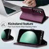Funda de teléfono magnética tipo libro 2 en 1 adecuada para Samsung S26FE, Funda de teléfono portátil anticaída con pulsera para Samsung A18