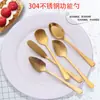 Venta al por mayor de fábrica juego de acero inoxidable 304 cuchillo para cavar mermelada cuchara para helado postre de helado cuchara para helado cuchara para fresas
