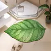 Alfombra Creativa para Sala de Estar con Hojas de Tortuga, Resistente a Manchas, Antideslizante, Felpudo Absorbente para Baño, Manta de Cabecera para Dormitorio, Felpudo para el Hogar