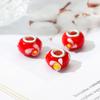Qiyuyuan ponto externo pequena flor de vidro grande buraco contas soltas contas DIY acessórios de jóias artesanais Panjia pulseira Acessórios Atacado