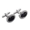 Fábrica de Dongguan Nuevo Oval Cielo Estrellado Piedra Gemelos de camisa francesa traje avanzado puño puño clavo accesorios de piedra natural