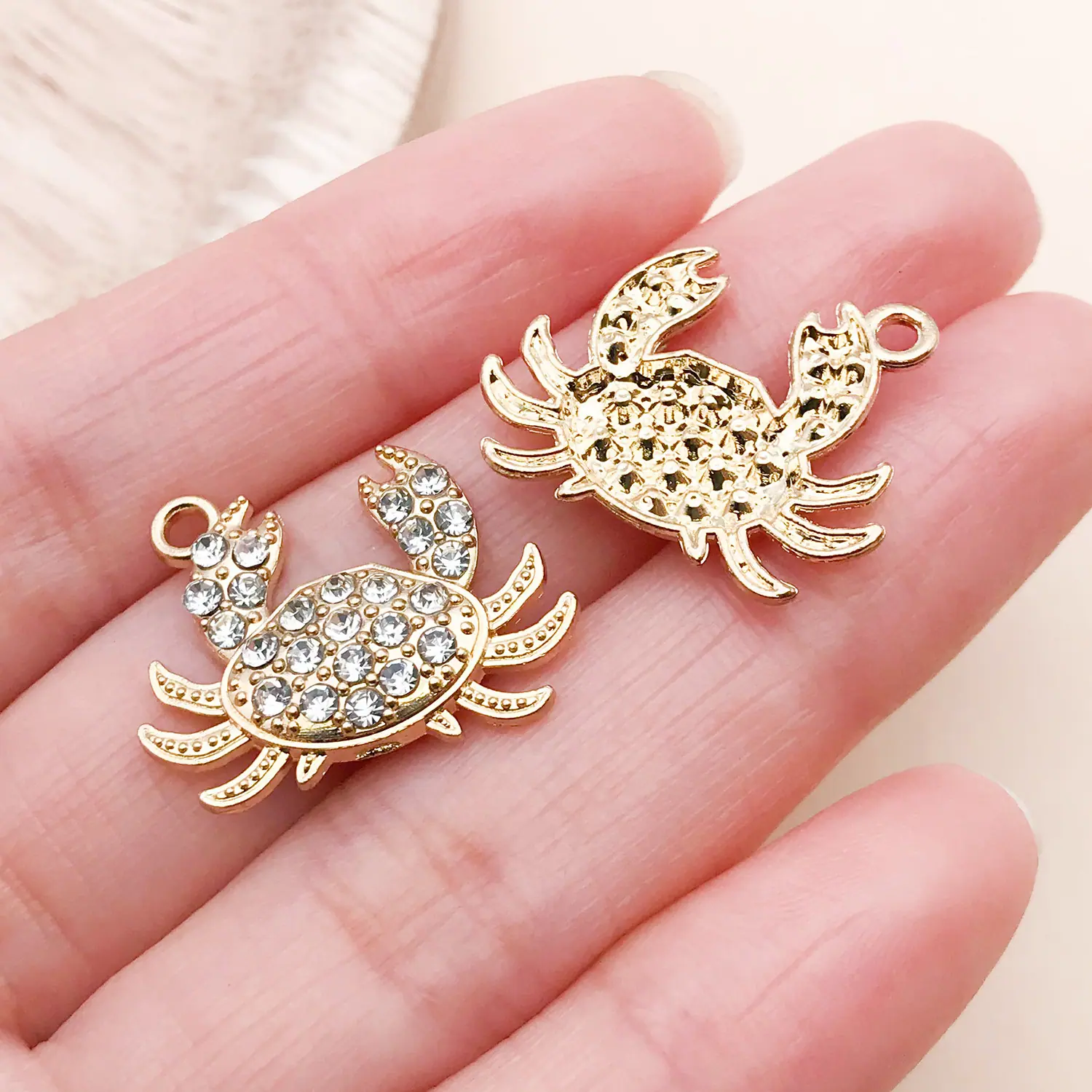 27123-HY2-kc金锌合金点钻螃蟹18x22mm-1.