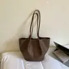 Bolsas Bolsas de Gran Capacidad para Mujer, Bolsos Tote para el Trabajo y los Viajes Diarios, Estilo Coreano de Moda Simples de Color Sólido Bolsos de Hombro Tejidos Tendencia
