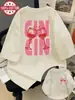 Camiseta retro Y2k de talla europea transfronteriza, suelta, con estampado de bebida para mujer, camiseta divertida para niñas, estilo coreano