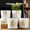 Vaso de flor de suculenta em cerâmica com prato, oferta especial, diâmetro grande, tamanho grande, vaso criativo para suculentas de casa