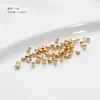 Tubo de posicionamento e contas com banho de ouro 14K de cor duradoura, acessórios de fixação DIY feitos à mão para fio de aço e linha de pesca, adequados para pulseiras e colares