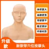 Modelo de cabeça para prática de massagem multifuncional salão de beleza aprendizado técnica ponto de acupuntura facial manequim modelo de cabeça careca com ombro para prática
