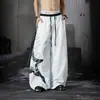 Pantalones cargo de estilo americano con estampado de letras, secado rápido, pernera ancha, holgados, fluidos y versátiles para hombres y mujeres, pantalones tipo paracaidista para bailar