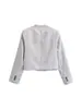 2026 Nueva Moda Chaqueta Corta de Traje de Manga Larga con Cuello en V de Doble Botonadura para Mujeres Europeas y Americanas Comercio Exterior Transfronterizo en AliExpress
