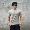 2025 Fitness Catiônica Manga Curta Masculina Basquete Corrida Treino Elástica Gola V Camiseta Masculina Esportiva Secagem Rápida