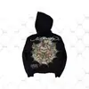 Otoño 2025 Nuevo Venta Directa Transfronteriza Retro Americano Gótico Hip-Hop Manga Larga Sudadera 3D Holgada con Capucha Deportiva