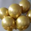 Globos metálicos de 10 pulgadas al por mayor para fiestas de cumpleaños, decoración navideña, diseño de escena, globos redondos cromados