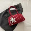 Bolsa tipo almohada 2026 de un solo hombro para debajo del brazo, bolsa coreana de lunares nuevo estilo para mujer, linda niche pequeña bolso de mano transfronterizo