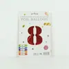 Venta al por mayor estilo INS comercio electrónico transfronterizo 16 pulgadas Exquisitamente empaquetado digital empaque individual de tarjeta de papel globos de papel de aluminio, versión delgada americana