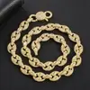 Hip-Hop Europeo y Americano Transfronterizo Cadena Completa de Ojo de Cerdo con Diamantes Zirconia Collar Accesorio Versátil de Moda para Hombre Joyería Personalizada