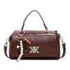 Bolsa Pequena Quadrada Transversal de Ombro Estilo Simples e Sofisticado para Mulheres, Nova Versátil para Trabalho e Lazer Outono e Inverno 2024
