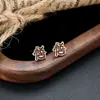 Brincos Cluster de Diamante Cheio de Novo Estilo Transfronteiriços para Homens, Modernos e Versáteis, Brincos de Flor de Íris em Forma de Cruz de Alto Padrão para Mulheres