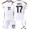 2024 Alemania local No. 17 Camiseta Wirtz No. 13 Muller 10 Mushara traje de hombre camiseta Copa de Europa