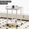 Mesa de Centro Dupla Camada Mini Móvel para Uso Lateral de Sofá, Mesa Pequena Minimalista, Prateleira Pequena de Armazenamento de Cabeceira para Quarto e Varanda