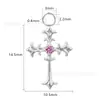El titanio da vida a todas las cosas Anillo de Aleación de Titanio F136 Colgante de Cruz Torcida Accesorios Colgantes para Pendientes DIY Zirconia