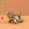 Adorno de Tortuga Dragón de Latón, Tortuga Dragón Bagua, Pie Sólido para Atraer Riqueza y Estabilizar el Hogar para Sala de Estar, Dormitorio, Oficina, Mascota de Escritorio Simple para Té