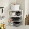 Prateleira de Armazenamento de Cozinha Prateleira de Temperos de Canto Prateleira de Panelas de Bancada Prateleira de Armazenamento em Camadas para Armário de Canto Prateleira de Armazenamento de Banheiro