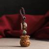 Llavero hueco de sándalo verde para llave de coche, colgante para cadena de teléfono móvil, regalo para hombres y mujeres para el Festival del Bote del Dragón, bolsita vacía para adornos