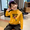 Camada Base Térmica Escovada Versátil para Meninos Outono/Inverno 2026 Novo Estilo Gola Semi-Alta Casual Infantil Tendência
