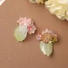 Atmosfera Romântica Pôr do Sol Original Cluster de Flores de Miçangas Flor Pequena Brincos Studs de Orelha DIY para Feriado Brincos Presilha Lateral para Mulheres Acessórios para Bolsa de Sapato