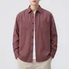 Nueva camisa de trabajo retro americana lavada 2026, chaqueta casual suelta y versátil para hombre, manga larga, corte holgado