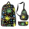 Estojo Lápis Mochila Desenho Direto da Fábrica Grande Capacidade Mochila Casual para Alunos do Ensino Fundamental e Médio Conjunto de Três Peças em Estoque