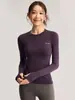 Ropa de Yoga Otoño Invierno Manga Larga para Mujer Corte Ajustado Secado Rápido Top Deportivo para Ciclismo al Aire Libre Ropa Completa para Entrenamiento Fitness Top
