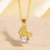 Joyería de Moda Transfronteriza, Lujo Ligero con un Toque de Alta Gama, Collar Sencillo, Versátil para el Uso Diario, Colgante de Cadena para Clavícula de Nicho de Alta Gama