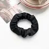 Elástico para Cabelo Básico Simples de Seda Gelada Texturizado Sem Costura Estilo Coreano Elástico para Cabelo de Cor Sólida Elegante Acessório de Cabelo