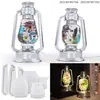 Pegamento de Cristal Resina Lámpara de Queroseno Estilo Camping Lámpara de Noche Lámpara de Mesita de Noche Molde de Silicona Espejo Ruihe