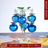 Árbol de Manzana de Cristal Adorno Creativo para el Hogar Decoración de Sala de Estar Pieza de Exhibición Entrada Mueble de TV Aparador de Vino Adorno Artesanal