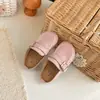 Novos Tênis Birkenstock de Solado Macio para Meninas Primavera 2026, Mocassins de Veludo Estilo Coreano, Mules Slip-On para Uso ao Ar Livre