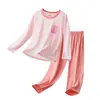 Ropa de Casa para Adolescentes, Conjuntos de Manga Corta para Niños, Pijamas de Lyocell para Niñas, Ropa Refrigerante para Niños de Edad Media y Mayores para Estudiantes de Primaria