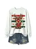 Europeu eBay Amazon moda divertido moderno feminino rena coração óculos floco de neve caixa de presente moletom