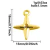Acero Inoxidable 304 Diseño de Moda Europeo y Americano Colgante de Estrella de Cuatro Puntas Accesorios Pulsera Collar Colgante Chapado en Oro de 18K Colgante Listo para la Venta