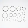 Varios tamaños de anillos de alambre de hierro, hebillas circulares, accesorios de ferretería para ropa y bolsos, hebillas en forma de O, anillos redondos de hierro metálico