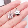 Accesorios para joyería DIY con colgantes de aleación en forma de pentagramas y flores de ciruelo para aretes, collares, llaveros y dijes pequeños hechos a mano