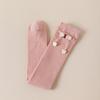 Calcetines Largos de Encaje para Niñas, Calcetines de Moda para Niñas del Fabricante, Calcetines Altos, Algodón para Primavera y Otoño, Lazos por Encima de la Rodilla