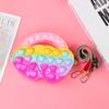 Nueva Bolsa de Silicona Portátil con Forma de Corazón Más Vendida Transfronteriza, Bolso de Hombro de Silicona Dulce de Colores Caramelo, Bolsa de Almacenamiento para Niños