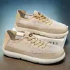 Zapatos casuales de verano para hombre, de malla transpirable, talla grande, transfronterizos, de punta ancha, zapatos de malla hueca para commuting, zapatos de conducción, modernos