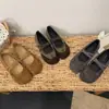 2026 Otoño Retro Nicho Correa de Hebilla Única Patchwork Punta Redonda Mary Janes Estilo de Noche Planas Bailarinas Mujer