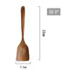 Nueva espátula de madera de teca con mango largo, utensilios de cocina de madera maciza, espátula para cocinar en sartenes antiadherentes, espátula para freír, cuchara para arroz, cuchara para servir, cuchara grande para sopa, venta al por mayor