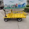 Veículo Elétrico de Transporte de Ferramentas de Plataforma Plana, Equipamento de Transporte de Tijolos para Montar, Veículo de Transporte de Construção de Quatro Rodas