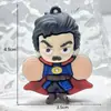 Llavero Colgante Muñeco Serie Marvel Spider-Man Iron Man Avengers Caja Sorpresa Dibujos Animados Colgante de Plástico Blando